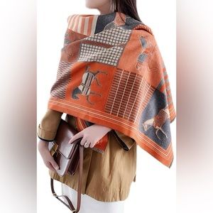 Brand: PJRYC
Winter Scarf Women Warm Blanket Horse Scarves Female Shawl
Wraps